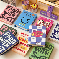 Pocket Notebook Vintage Hard Cover A7 Mini Portable 96 Sheets Line Pages Diary Memo Office School Back To School