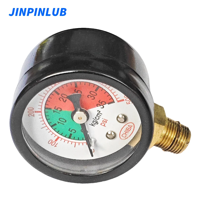 JINPINLUB 500psi 35 bar dry piezometer Dial Plate vertical Pressure Gauge For Centralized Lubricating Pump
