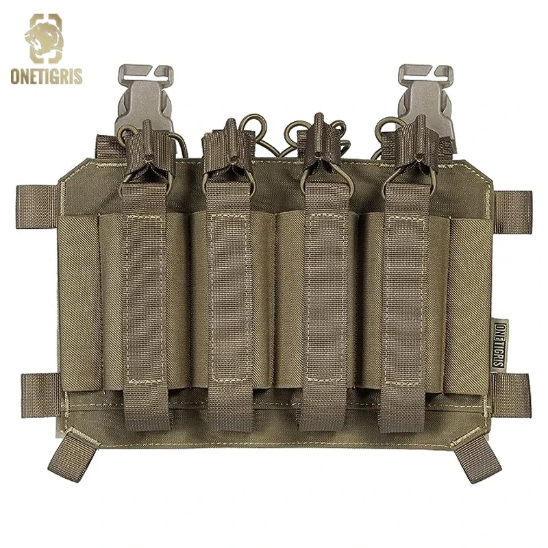 ONETIGRIS Tactical Magazine MOLLE Quad Magazine Pouches Clip Bag Vest MP5 Magazines Pouch Paintball Game Accessories