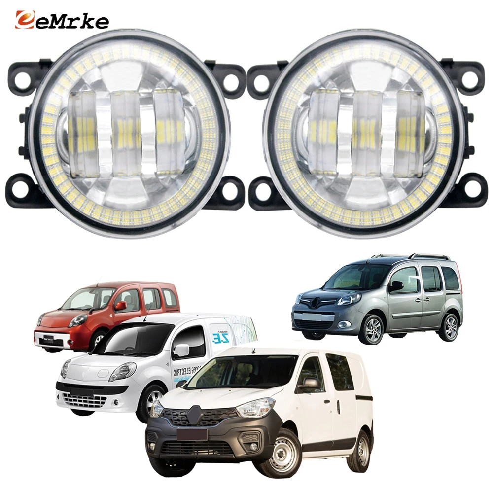 Fendinebbia per auto a Led per Renault Kangoo BE BOP Grand Kangoo FW0/1 FC0/1 2009-2020 Angel Eyes DRL apertura lampada di marcia diurna PTF