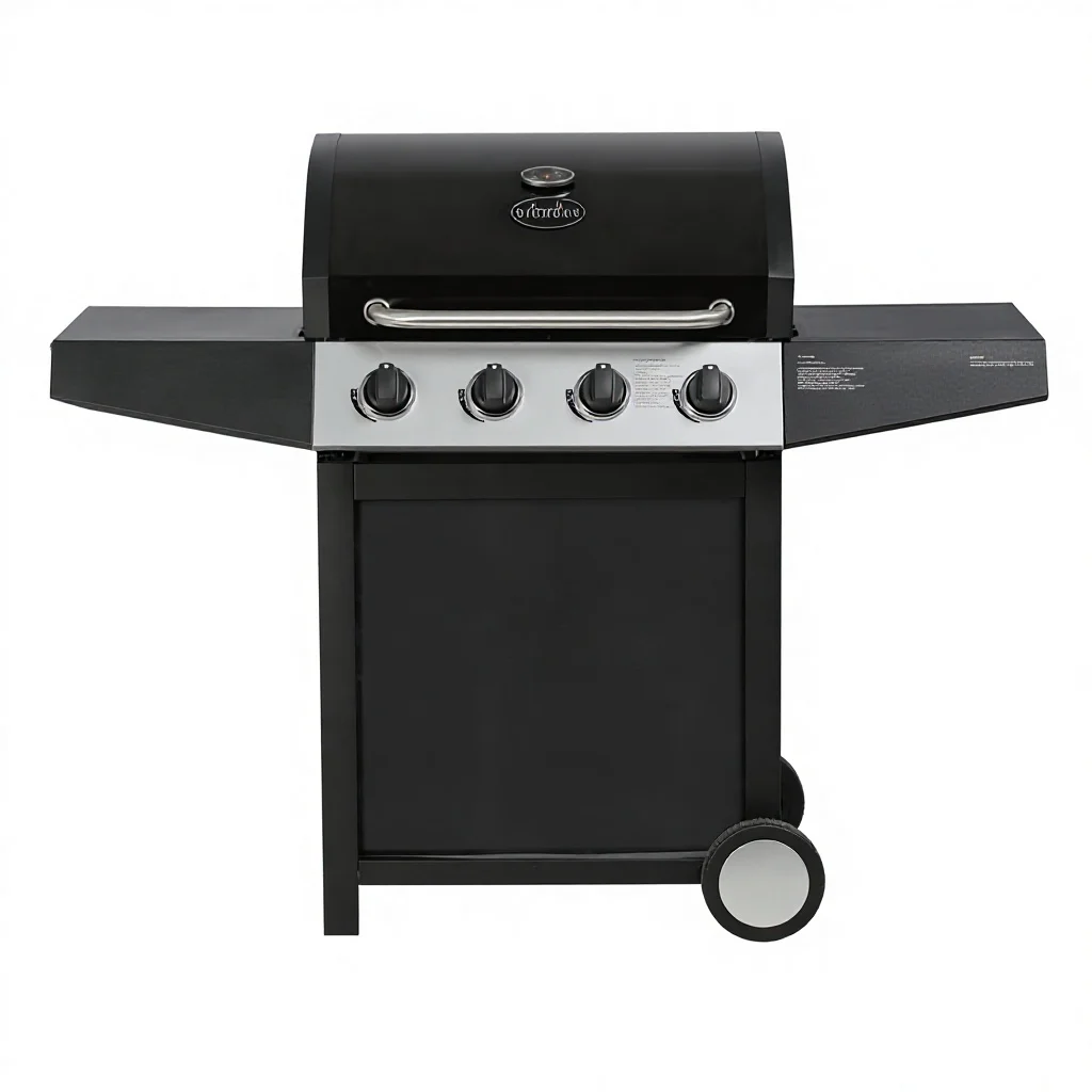 Factory Price Stainless Steel Large BBQ Grill with Wheels Outdoor Barbecue Stove for Family Parties