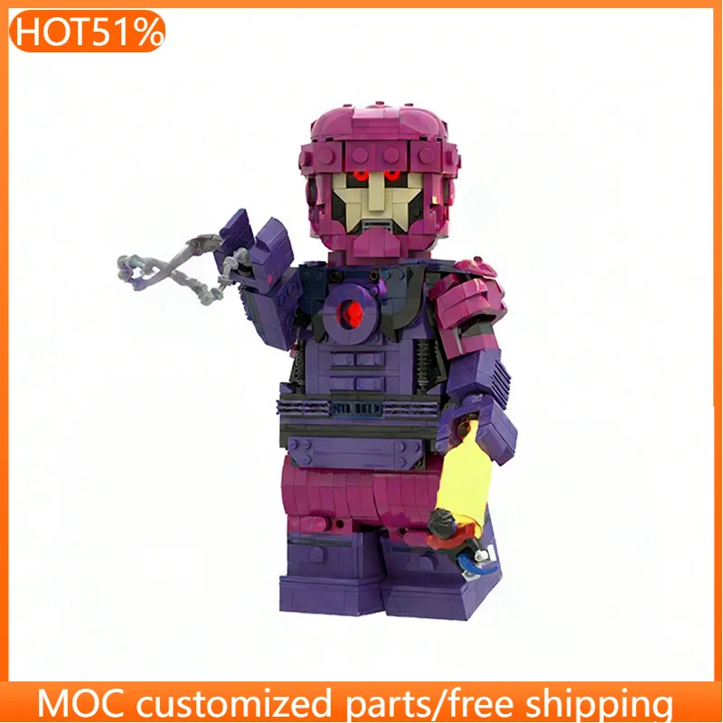 

Набор из 1076 деталей: Гигантская фигурка-хранитель в стиле Brickheadz, модульный конструктор MOC, развивающая игрушка-конструктор DIY, подарок на день рождения