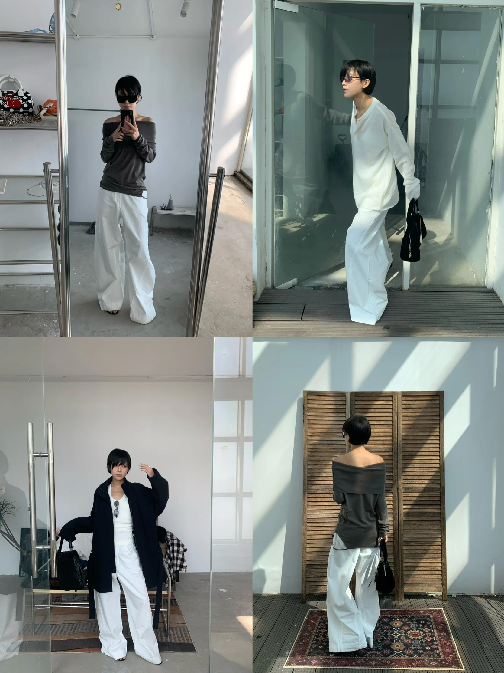 

Винтажный свитер с воротником «Генри» для женщин, свободный крой, длинный рукав, тонкий трикотажный топ, удобный, в стиле «ленивый шик», модный, шерстяной.