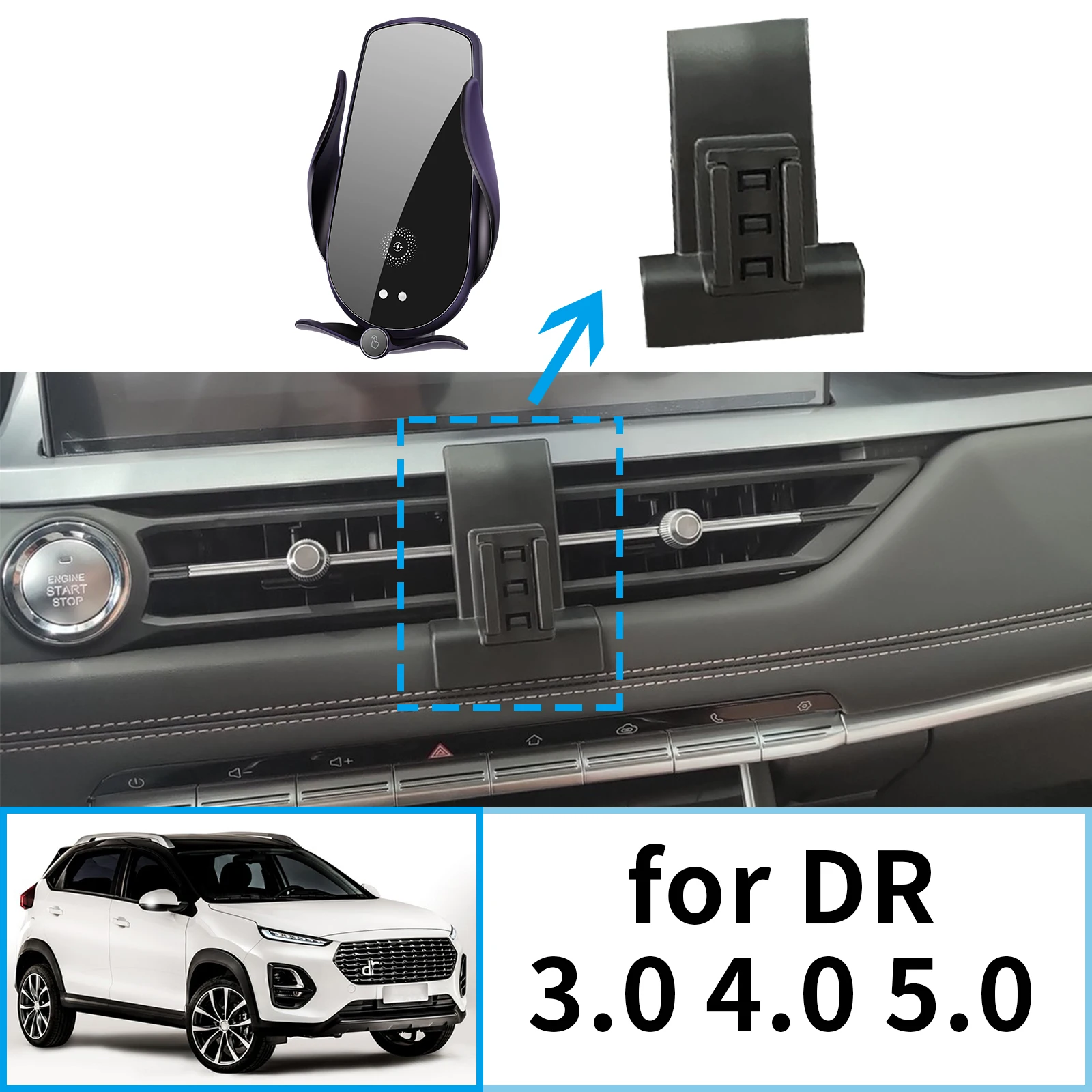 

Fit for DR 3.0 4.0 5.0 DR3 DR4 DR5 DR 3 4 5 GPS Bracket Navigation Stand Auto Car Mobile Phone Holder Accessories