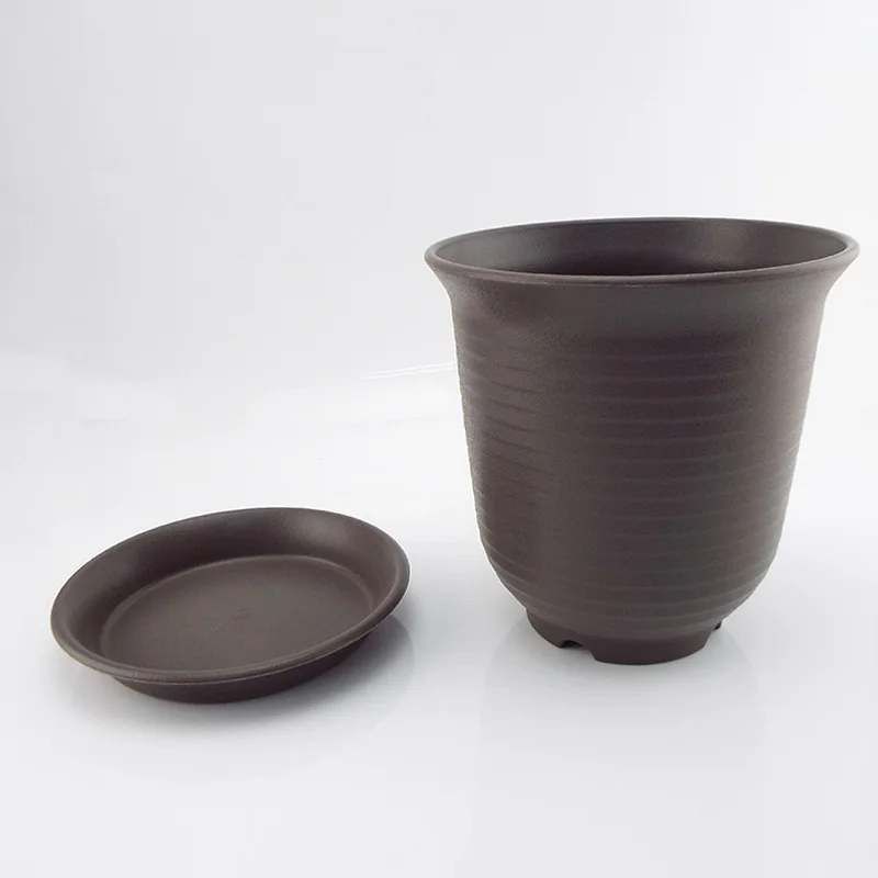 15 سنتيمتر البلاستيك حديقة اناء للزهور النبات عصاري تنمو الحضانة الأواني الخضار زارع أدوات المنزل صينية الزهرية لعشب بونساي E2