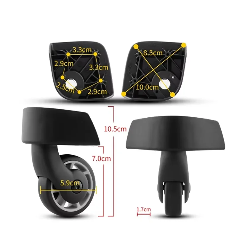 Suitable for Samsontie Suitcase JY-105 Universal Wheel Luggage Accessories Spare Parts for Trolleys Wheel Replacement Repair