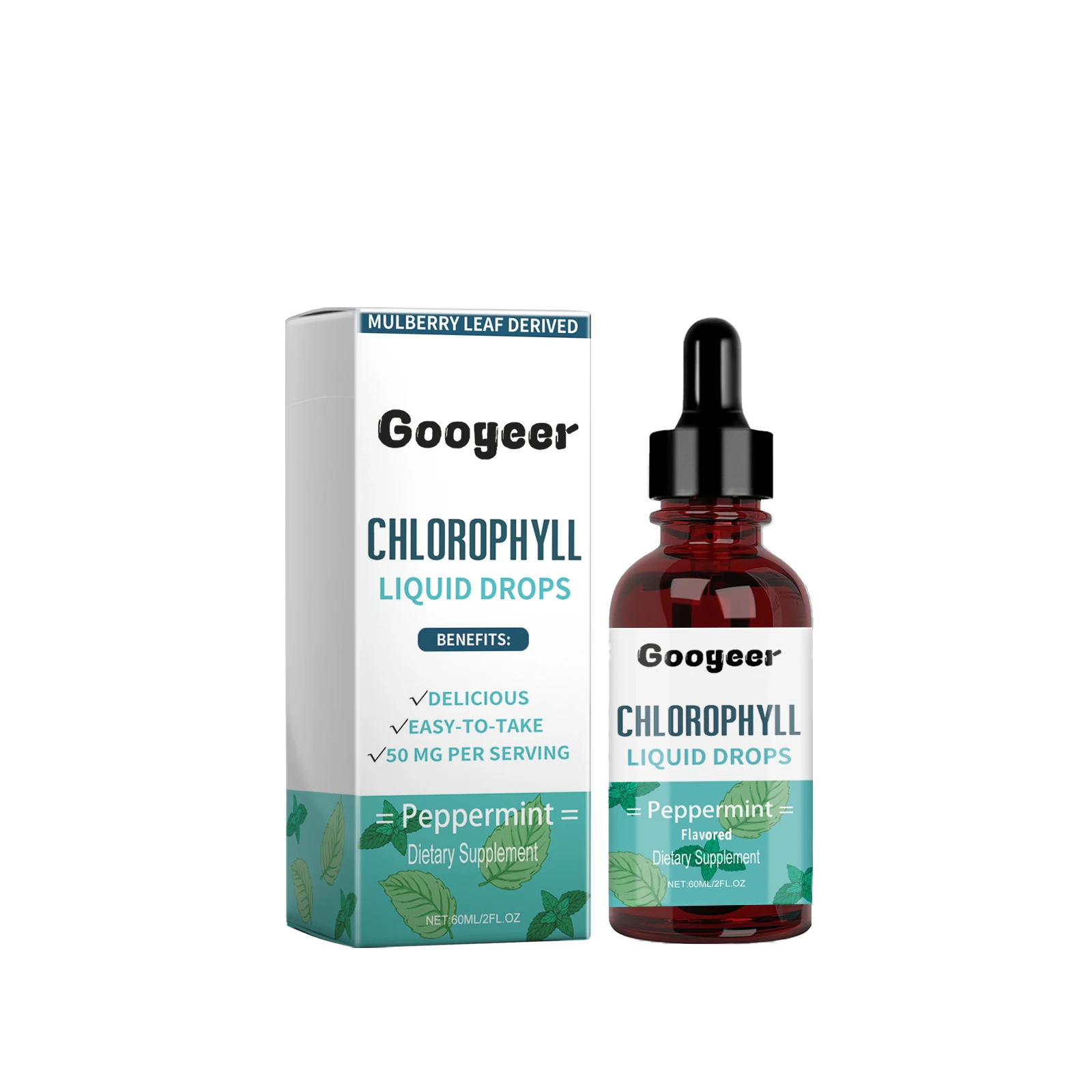 

Жидкие капли с хлорофиллами Googeer, улучшают запах неприятного запаха изо рта, красивая форма тела, улучшают энергию тела, 2 шт.