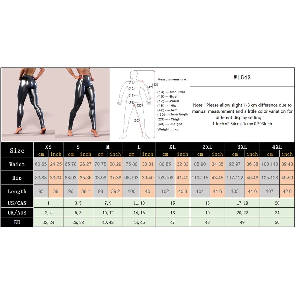 Silver Gray Luster Shiny Elasticity Printing Sports Yoga Leggings Women Sexy Slim Elastic Bodycon Luster Leather Pants Nightclub