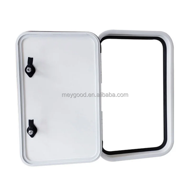 In Stock 1300x470mm White Rv Storage Door Camper Luggage Door With Aluminum White Hinge For Caravans Camping Car