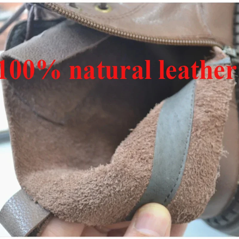 Retro literary soft women boots genuine leather rubbing literary looseness wide toe fat feet  booties big nose