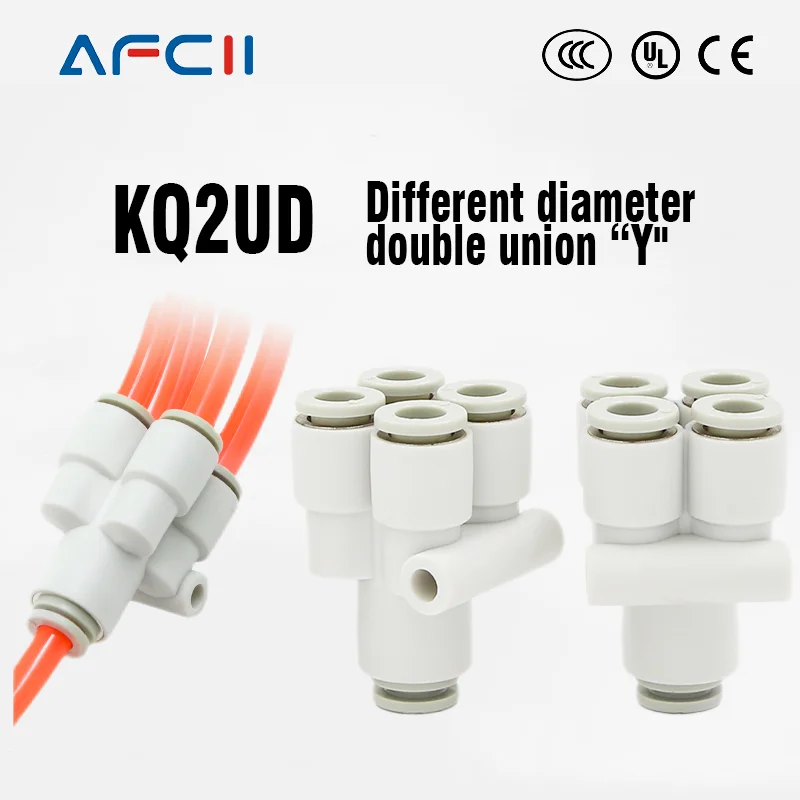 10PCS SMC Type High Quality Fittings KQ2UD  Different diameter double union “Y