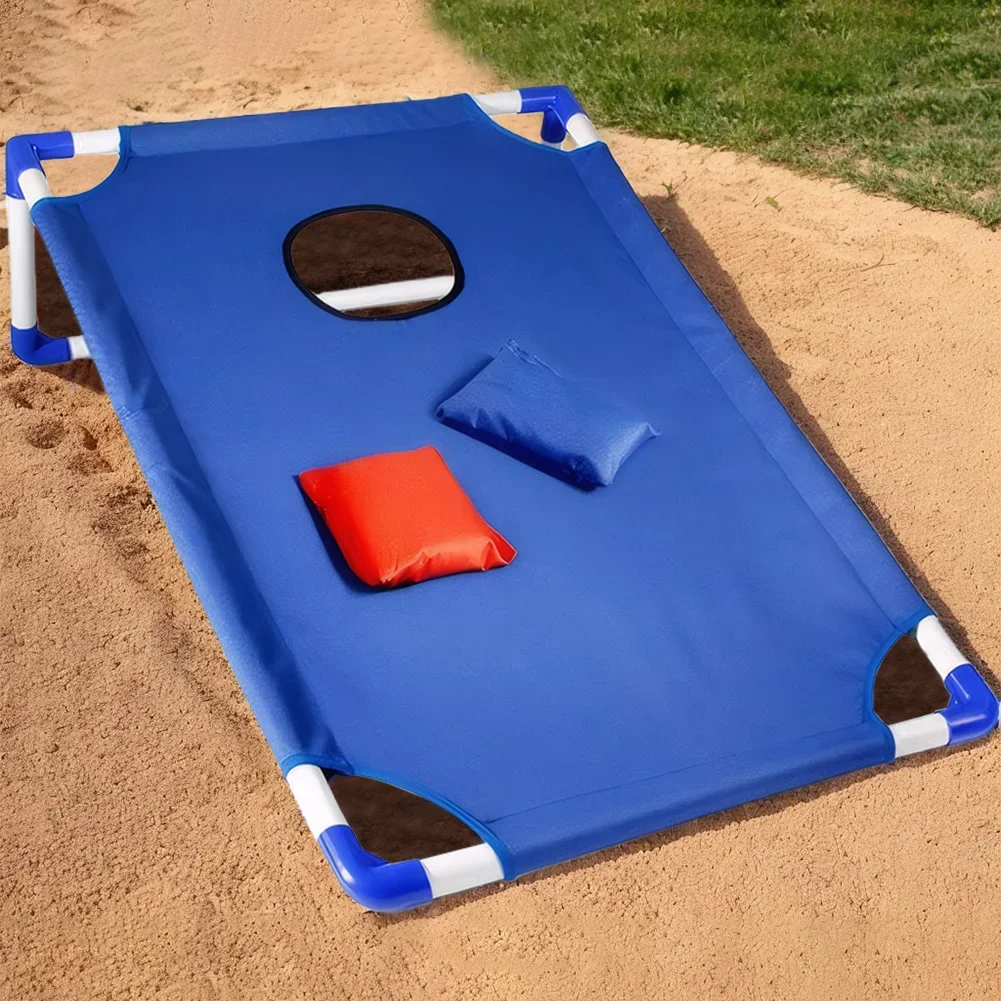 Conjunto de tabuleiro cornhole portátil com 6 sacos, jogo de arremesso ao ar livre para crianças e adultos, família, quintal ao ar livre, jogo de arremesso esportivo