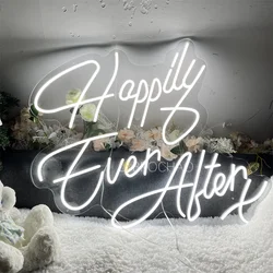 Happily Ever After LED Neon Sign Lights Party Bar Decoration Wall Art Bedroom Decor Business Signboard Neon Led Lights Lamps