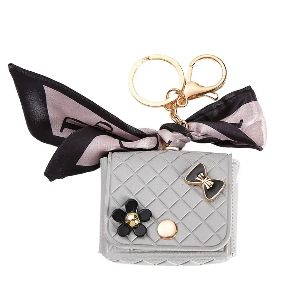 

Fashion Leather Earphone Storage Bag Mini Creative Pendant Solid Color Keychain