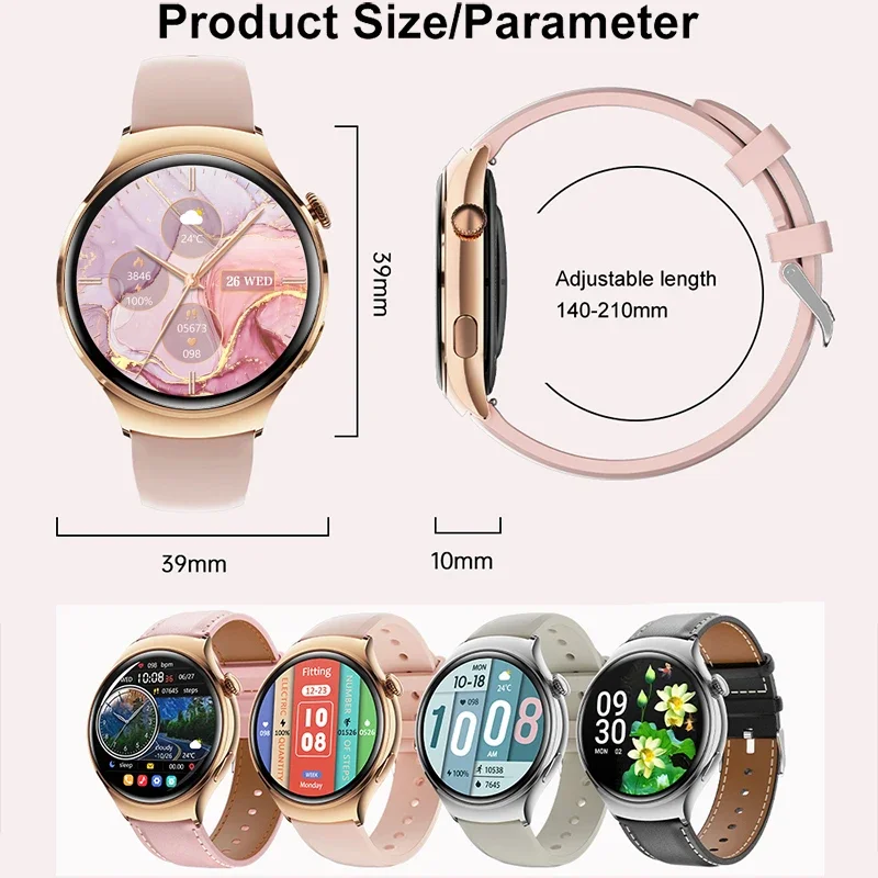 2024 neue Guhuavmi GT4Mini Smartwatch Frauen NFC GPS Tracker Amoled 360*360 HD-Bildschirm Herzfrequenz BT Anruf Smartwatch Männer