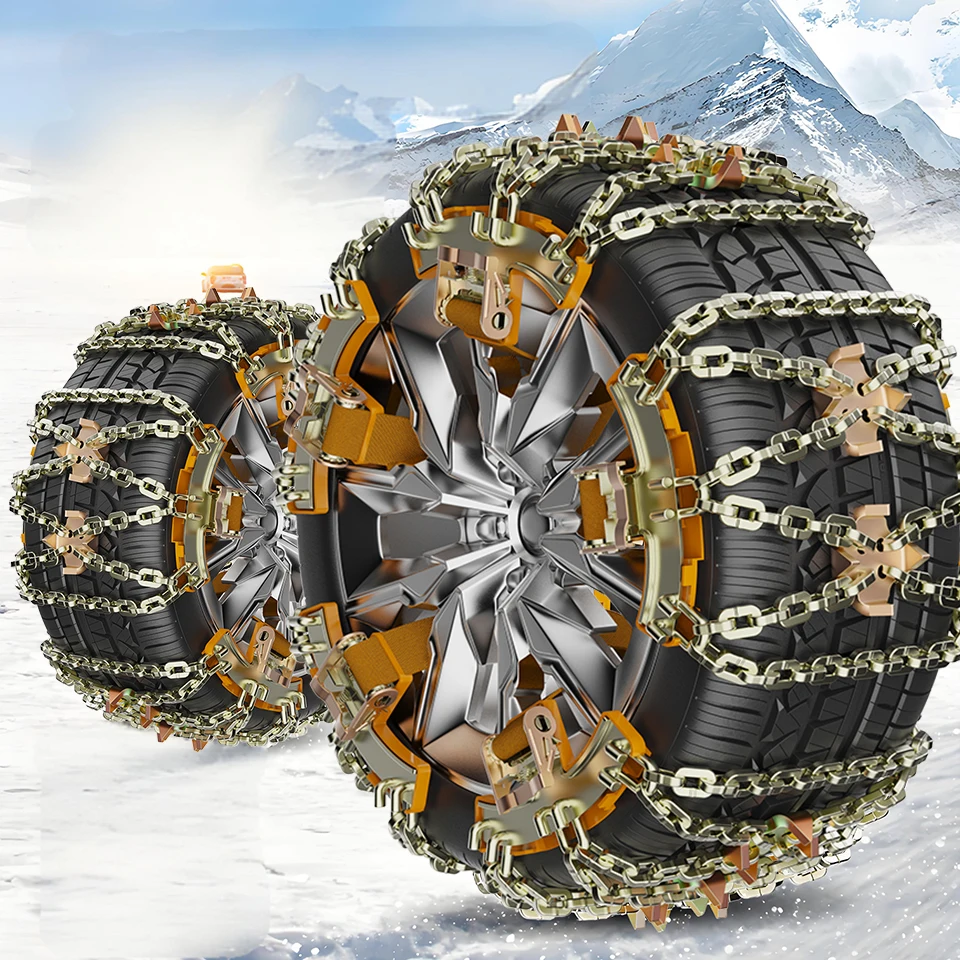

Автомобильные цепи противоскольжения для шин: новые универсальные цепи для безопасного вождения по льду, грязи и сложному рельефу. Аварийные цепи для колес автомобиля.