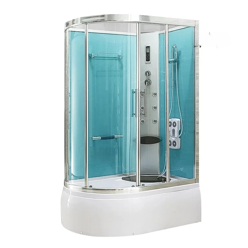 

Integral shower room bathroom household integrated toilet arc fan glass dry and wet separation
