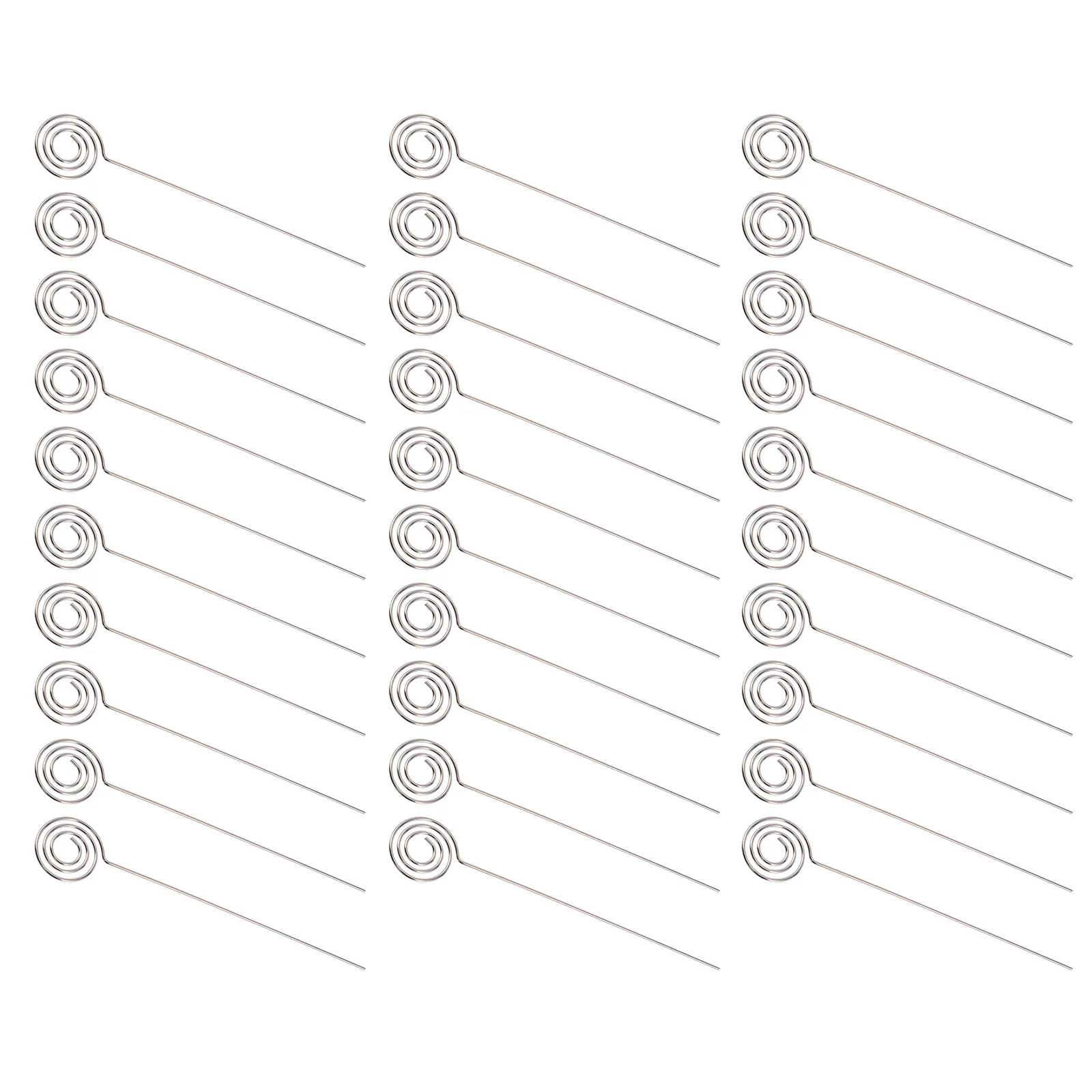

30pcs Stainless Steel Wire Clips Photo Memo Holder Silver Color Floral Picks Table Number Place Card Event Accessories