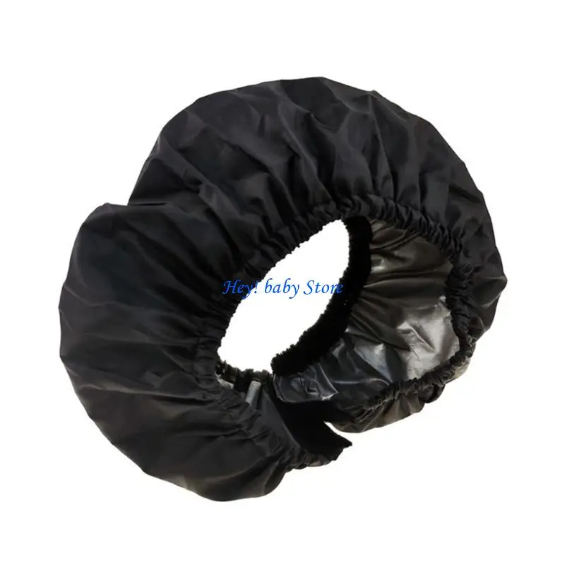 Q1FE -Radabdeckung für Baby Kinderwagen, Packung 4pcs Kinderwagen Radstaubdichte Schutzhülle Einfacher Installation Schwarz