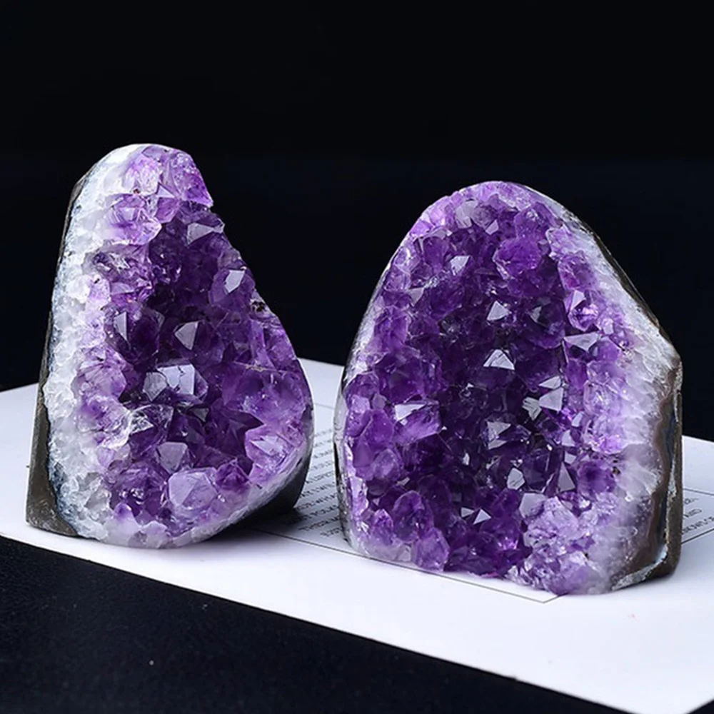 1PC Natural Amethyst Cluster Raw Uruguay Healing Crystal Geode Mineral Specimen Collection Home Decoration