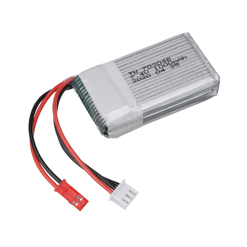 2 pz 7.4 V 1000 mah 703048 batteria Lipo per MJXRC X600 telecomando RC Drone pezzi di ricambio 1000 mah 7.4 V 2S batteria ricaricabile