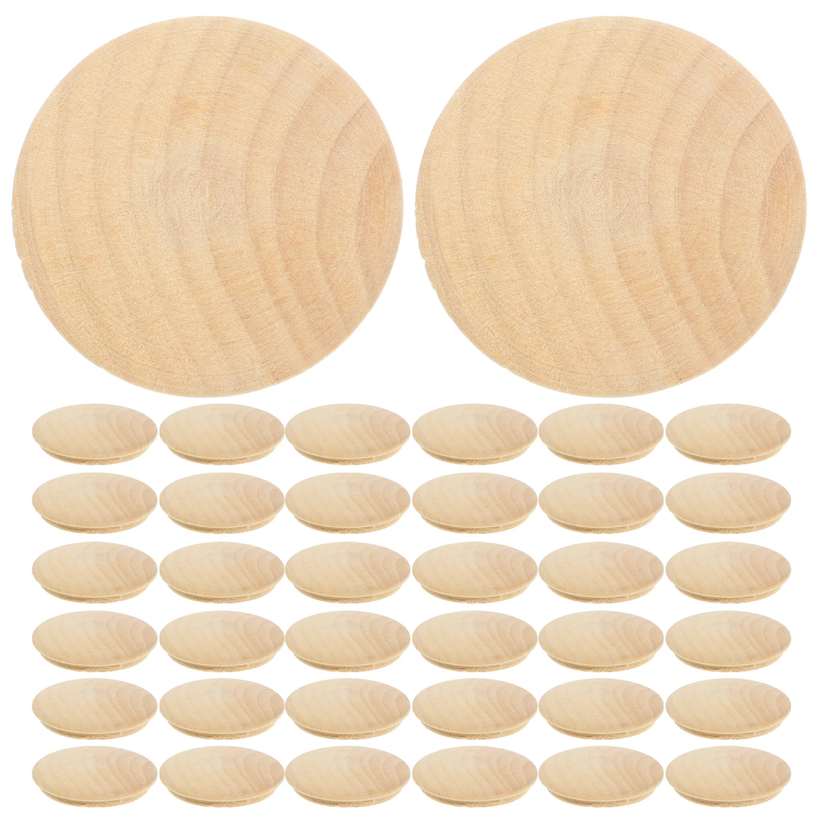 100 Pcs Hole Plug Cabinet Plugs for Furniture Holes Replacement Caps Drill Covers Button Small Wooden