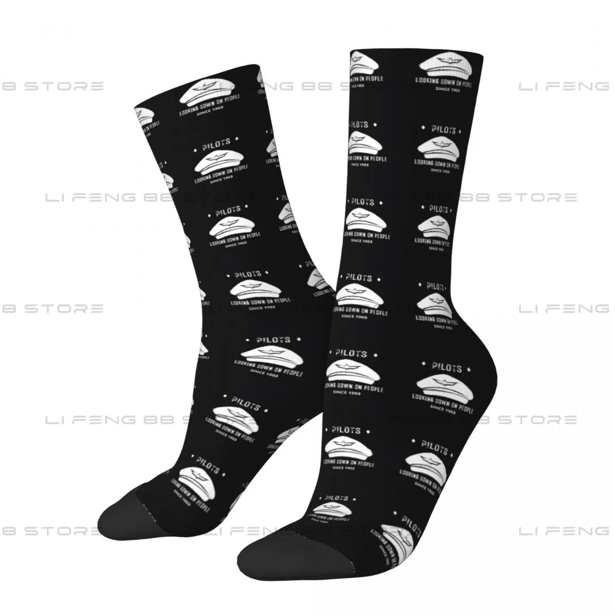 Pilots. Looking Down On People Since 1903 Funny Pilot Quote Unisex Winter Socks Running Happy Socks Street Style Crazy Sock