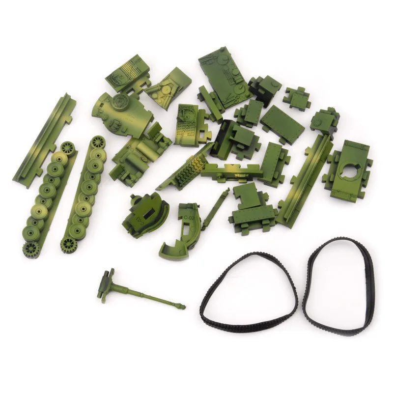 4D 1:72 Tank Military Model Toy Chilren Adult Assembly Construction W-eapon Cannon Car German Ww2 Tiger Army Puzzle DIY Gift A26