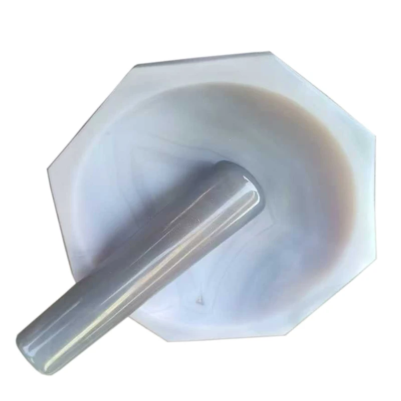 Premium A-Grade Natural Agate Mortar and Pestle 1-Year Warranty for Laboratory Testing Use