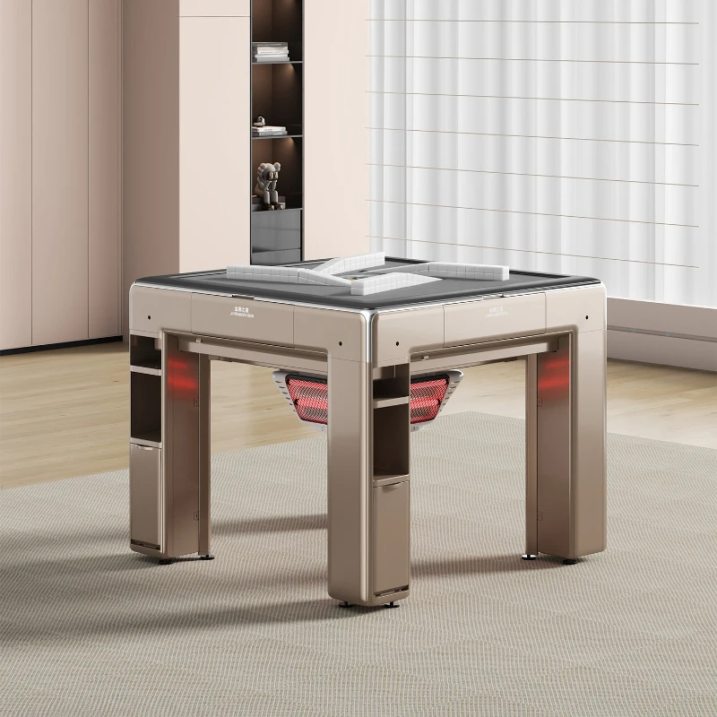 High-end mahjong machine fully automatic household new dining table dual-purpose integrated mahjong table roller co