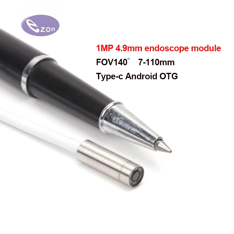 1MP endoscopeFOV140゜ Type-c interface Android mobile phone lens diameter 4.9mm industrial pipeline inspection EZ-EN49S-typec