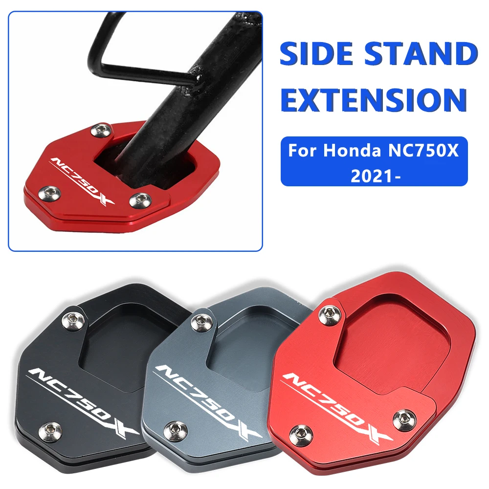 Piastra Ingranditore Per Cavalletto Laterale In Alluminio CNC Per Honda X-ADV 750 2017-18 (Rosso)