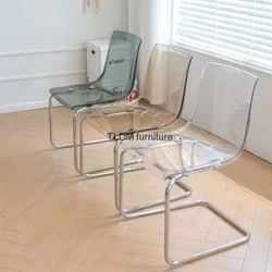 Apartamento Designer Diining Chair Nordic Acrylic Minimalist Modern Dining Chair Household Clear Silla Comedor Home Furniture