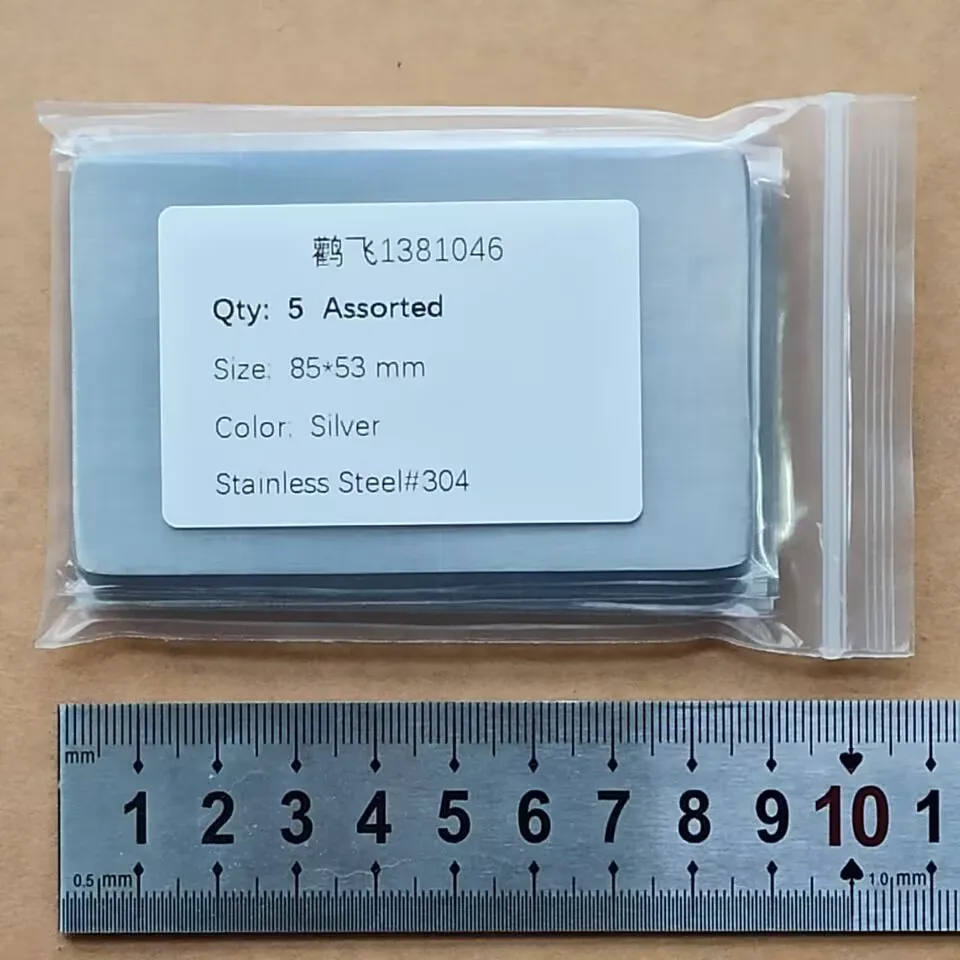 5-pecas-cartoes-de-visita-de-aco-inoxidavel-tamanho-85-53mm-acabamento-fosco-placa-de-metal-em-branco-espessura-variada