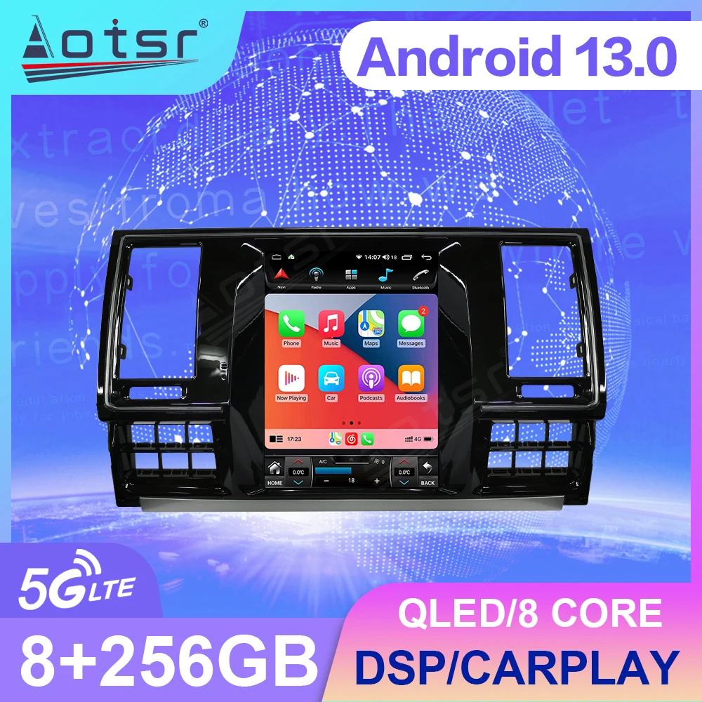 

10,4-дюймовый T-образный экран Android 13, автомобильное радио для Volkswagen Caravelle 2014-2019, мультимедийное GPS-аудио, стерео головное устройство Carplay