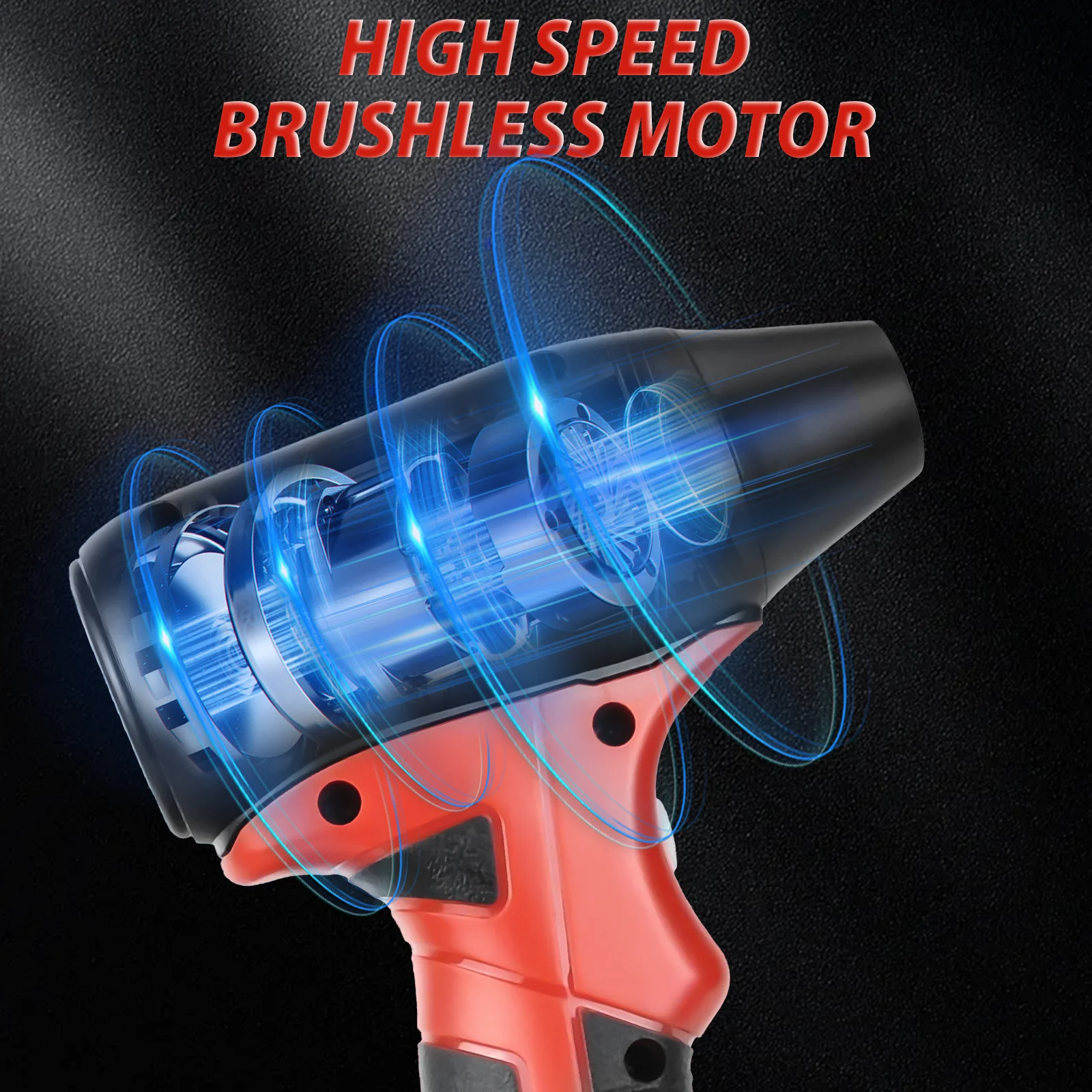 Mini Brushless Jet Blower แบบพกพารุนแรง Turbo พัดลมไร้สายความเร็วสูง 4 พัดลมสําหรับ Milwaukee 18V (ไม่มีแบตเตอรี่)