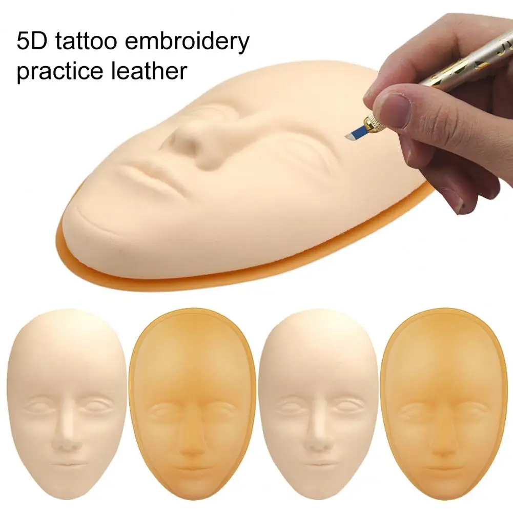 

Practical Realistic Simulated Human Face Skin Non-tarnishing 3D Tattoo Training Artificial Face Skin Base Practise