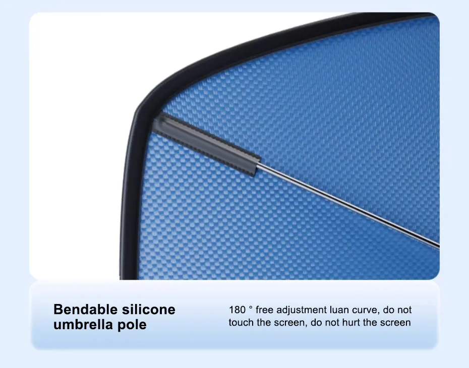 SEAMETAL Auto-Sonnenschutz Windschutzscheiben-Regenschirm Faltbarer UV-Blockierender Sonnenschutz für die Frontscheibe – Detail 18