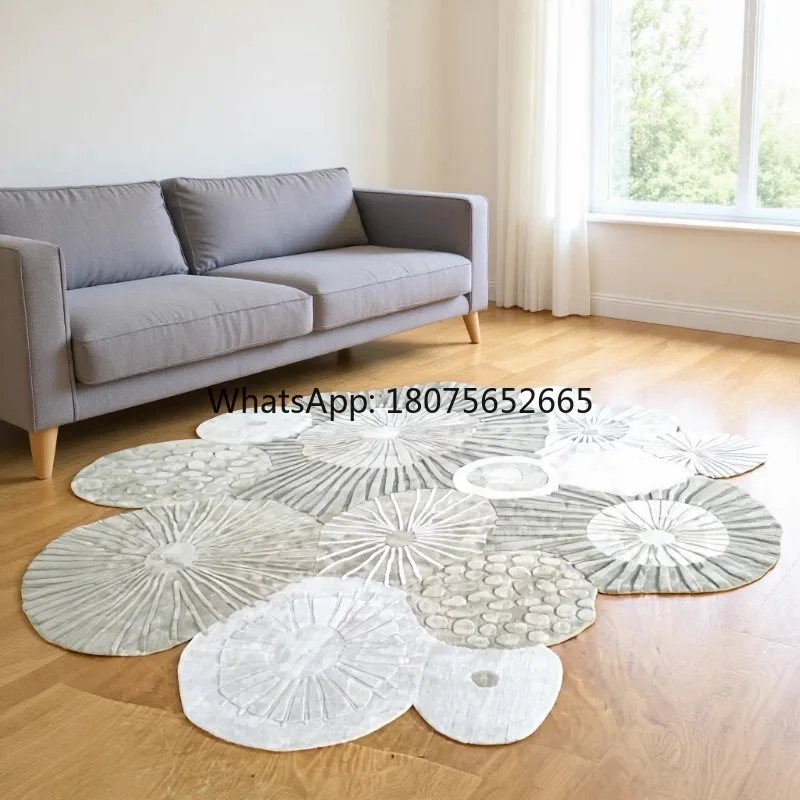 Custom shaped living room rugs & handmade high-end bedroom bedside carpets
