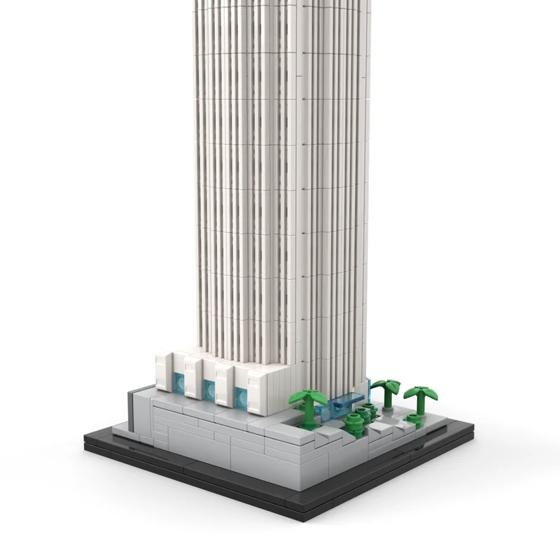 MOC building blocks Bank of America Tower 1:800 scale building model building blocks DIY birthday Christmas gift