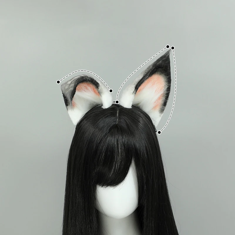 Walnut Cosplay Props Cute Fox Ear Headwear Tail Suit Cosplay Accessories Animal Headdress Set Student Kawaii JK Lolita Accessory