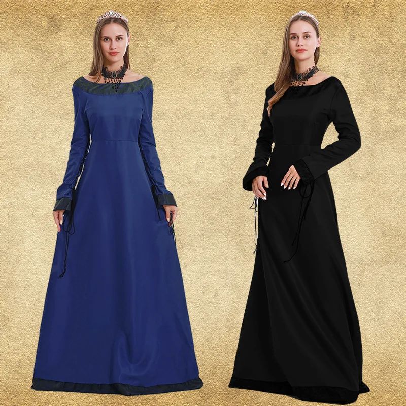 

Новое круглое платье Ne Long Sve Long Dr на Хэллоуин, винтажное придворное платье, женский традиционный костюм для выступления на сцене...