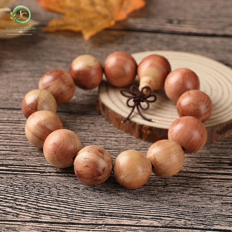 Natural cedar wood bracelets wholesale, rock cedar incense Buddhist beads, men's sandalwood prayer beads, hand accessories, stre