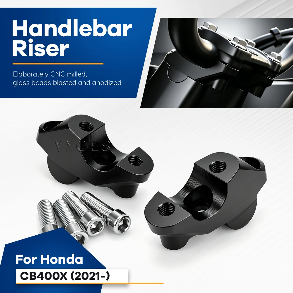 Motorcycle Accessories Handlebar Riser For Honda CB400X CB 400 X 2021- Drag Handle Bar Clamp Extend Adapter