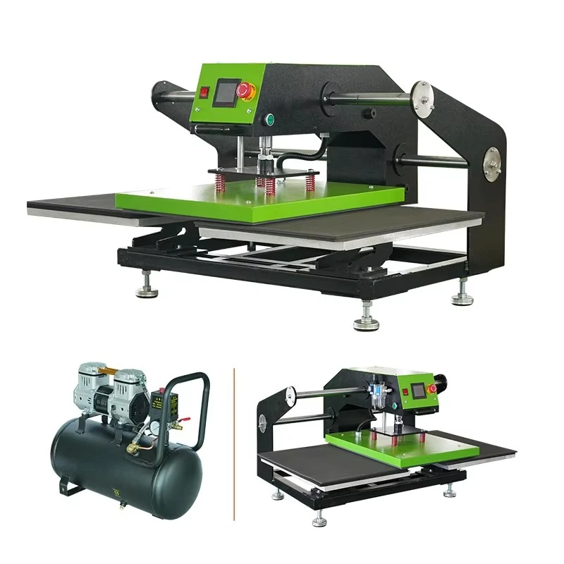 Automatic Pneumatic Hot Stamping Heat Press Machine T-shirt B2