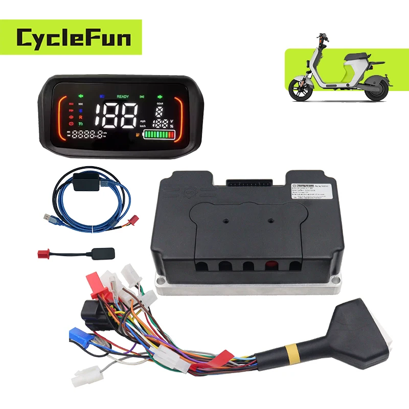 

FarDriver 4KW-5KW ND84450 84V/100V 450A BLDC синусоидальный контроллер с дисплеем N7 Bluetooth USB для электрических скутеров, мотоциклов