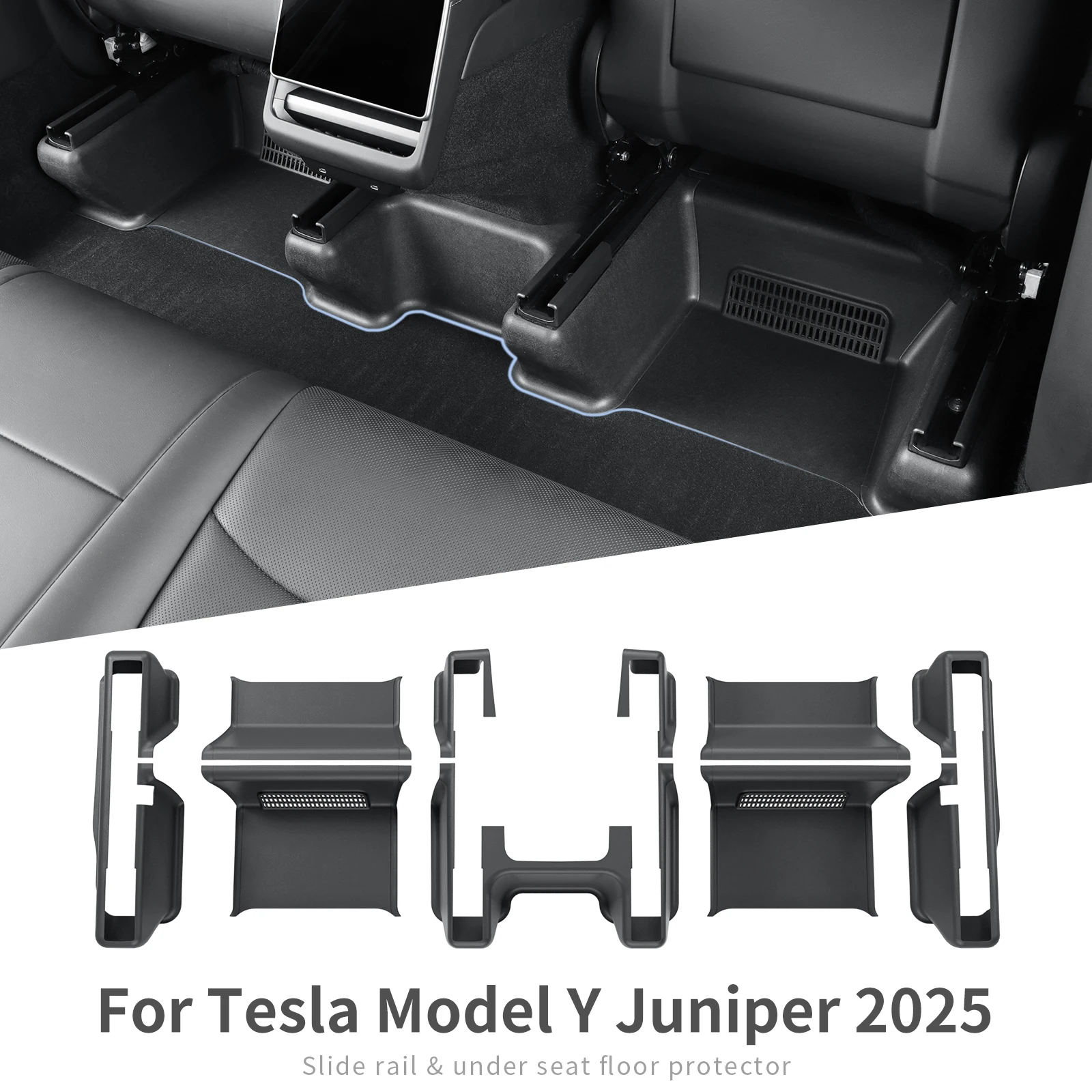 

for Tesla Model Y Launch 2025 Juniper Car Under Seat Corner Anti-dirt Protective Pad Anti Kick Pad Accessories
