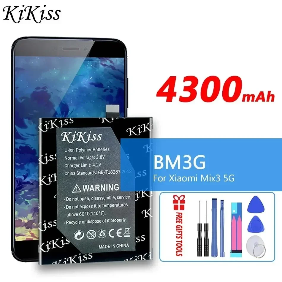 

Аккумулятор KiKiss BM3G 4300 мАч для Xiaomi Mix3 mix 3 5G Сменная батарея