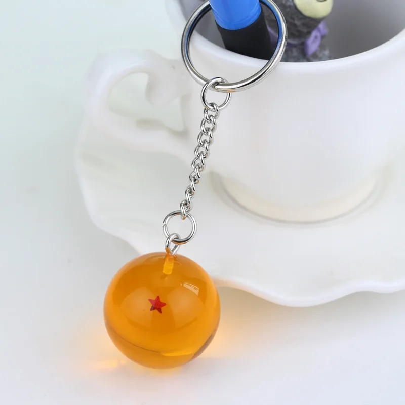 Anime Goku Dragon Ball Z Super Keychain 1-7Stars Cosplay Crystal Ball Key Chains Pendant key Ring Action Figure Cosplay Toy Gift