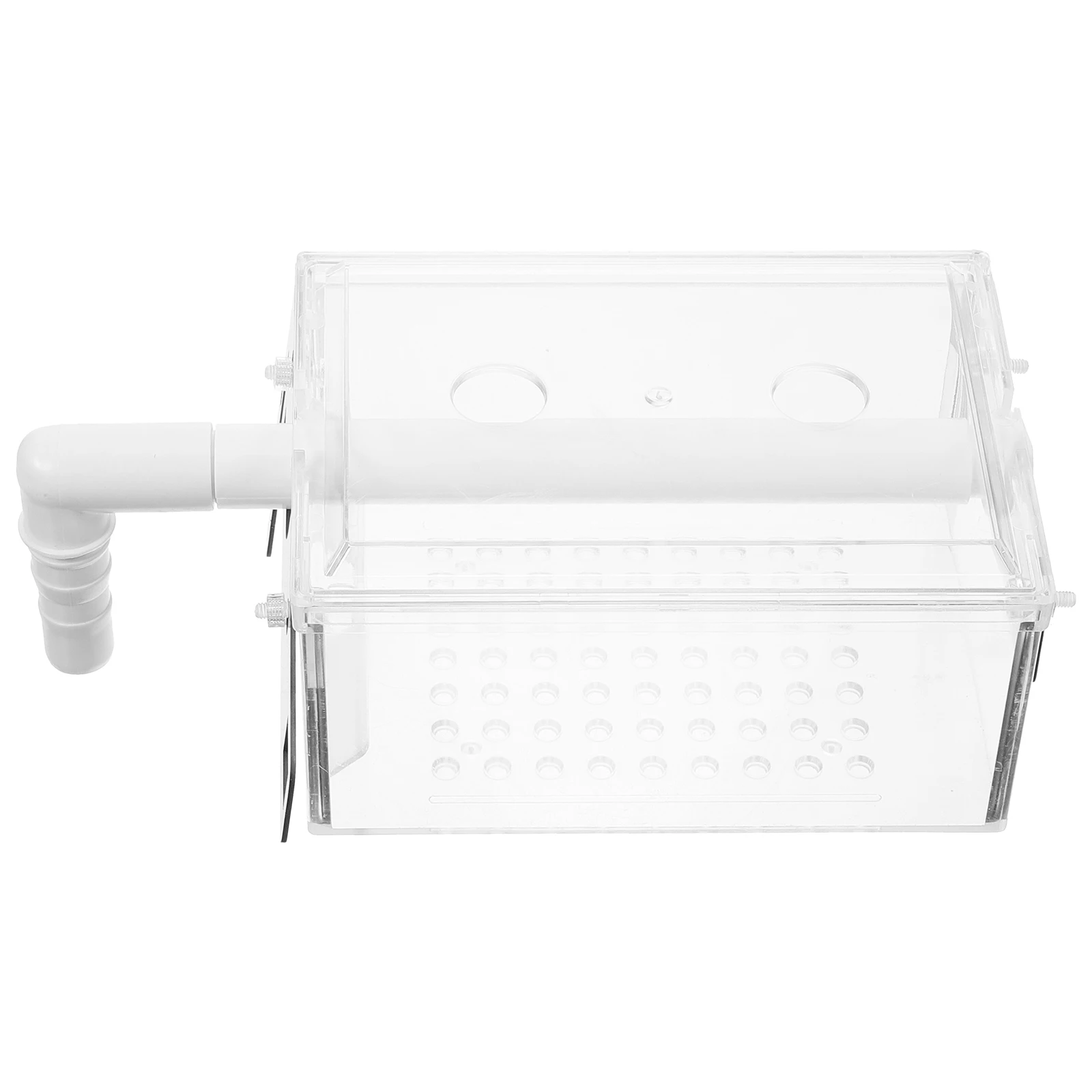 

Drip Filter Box Acrylic Aquarium Water Housing For Fish Tank Hanging Small Bare White Cotton Bracket Single Layer Purification